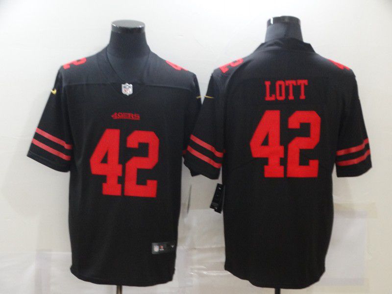Men San Francisco 49ers #42 Lott Black Nike Vapor Untouchable Limited 2020 NFL Nike Jerseys